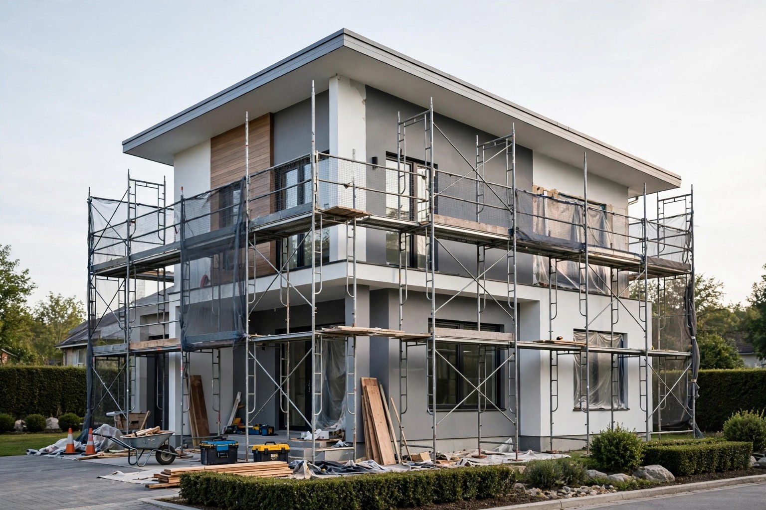 Modern house under renovation