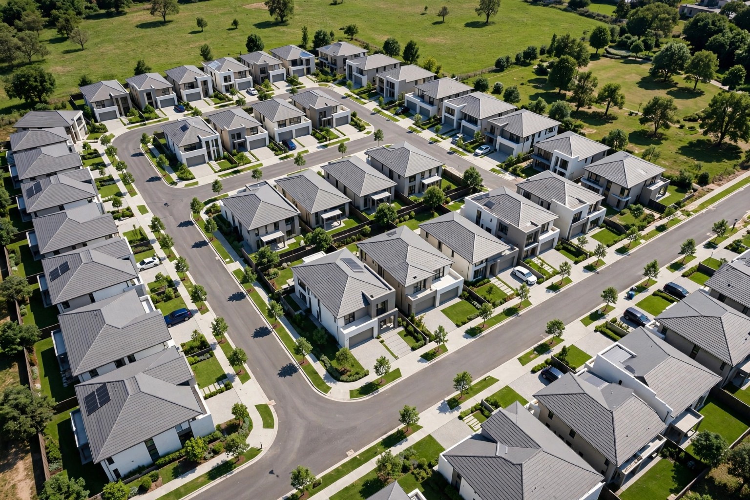 Modern residential development