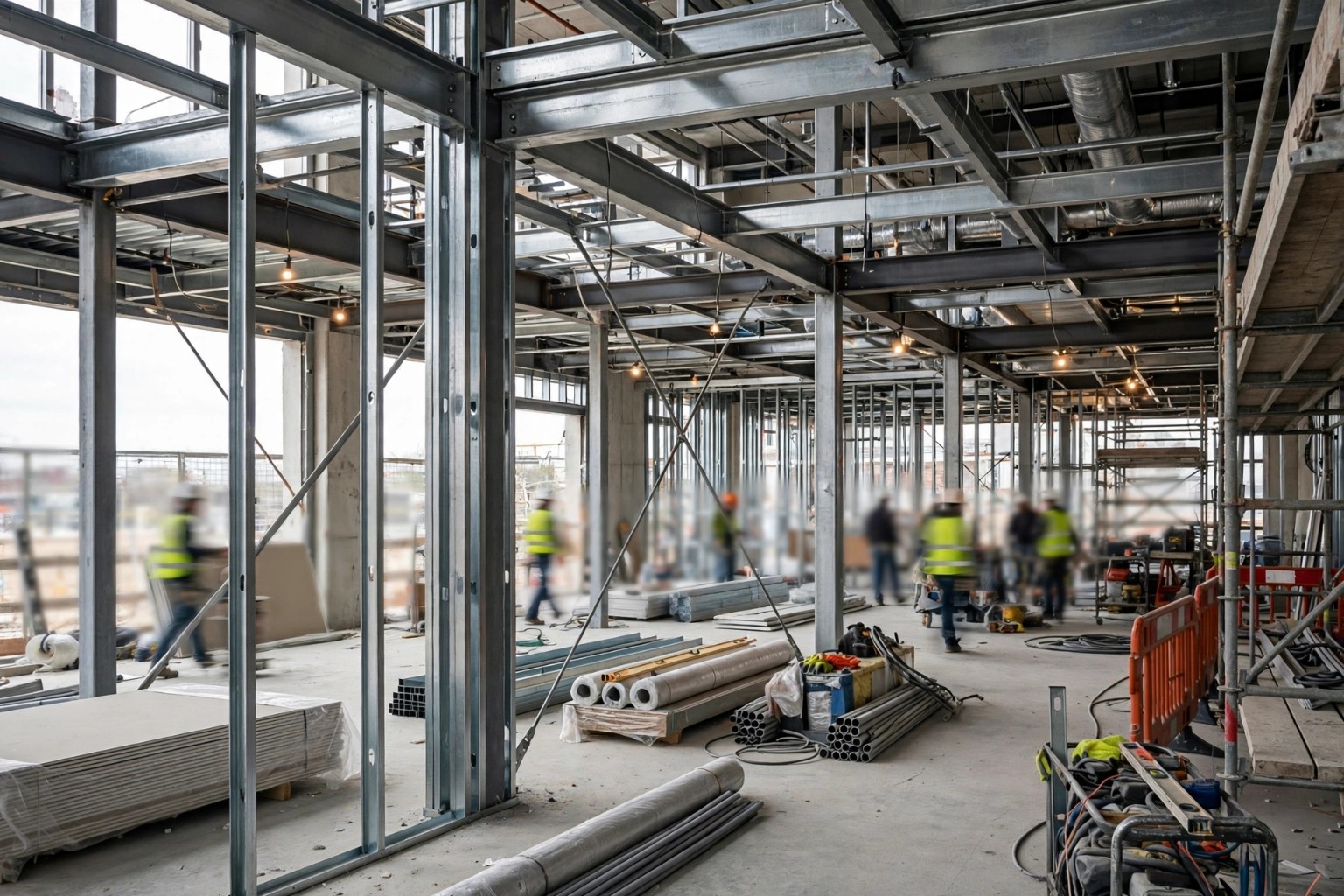 Steel frame construction